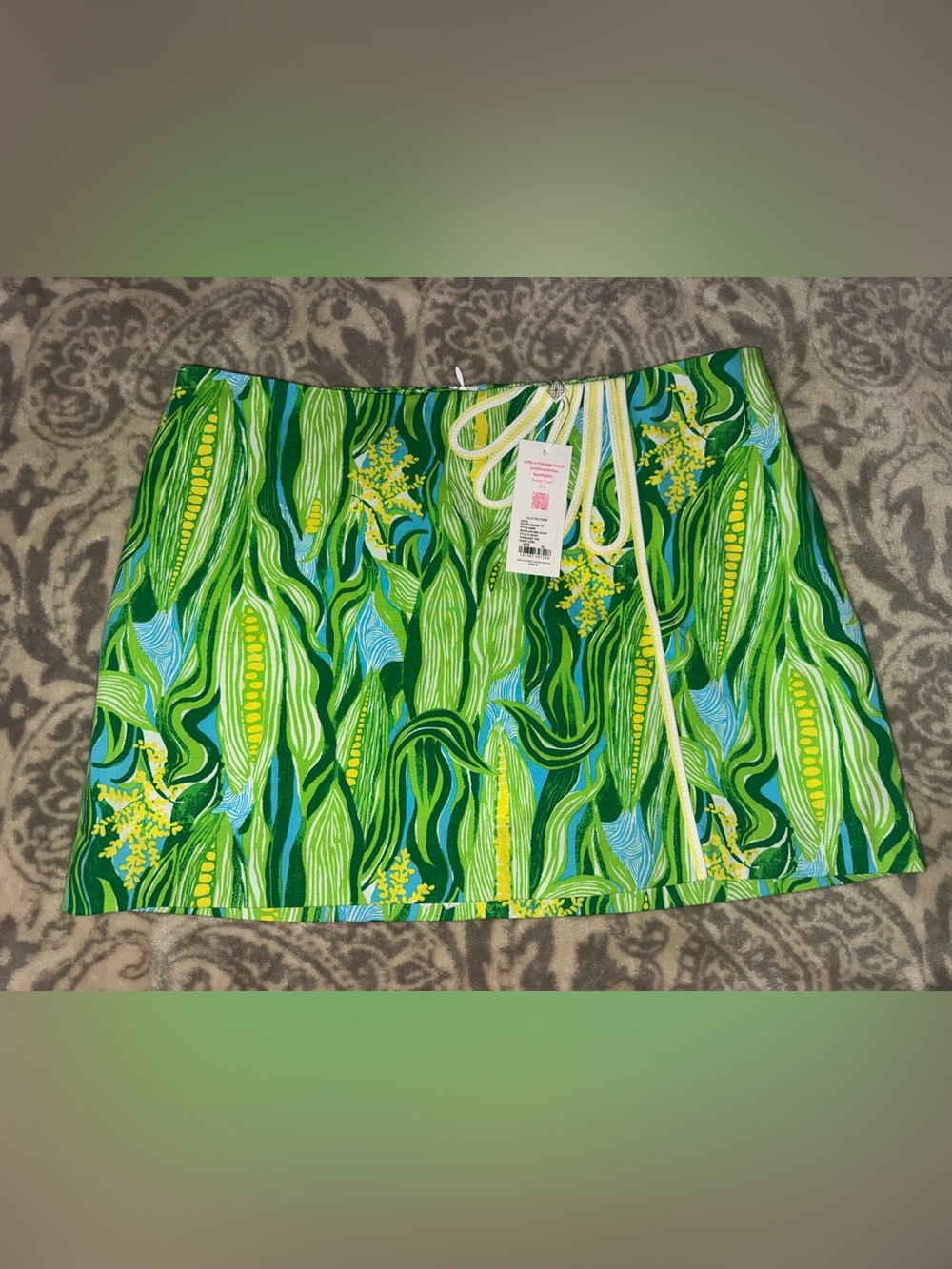 NWT Lilly Pulitzer size 12 Michelina Skort Mini Sweet Corn Green Turquoise Tide